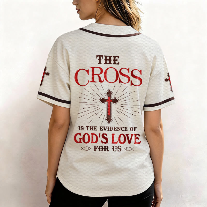 Christianartworkshop - La croce è la prova dell'amore di Dio - Maglia da baseball unisex - image 3