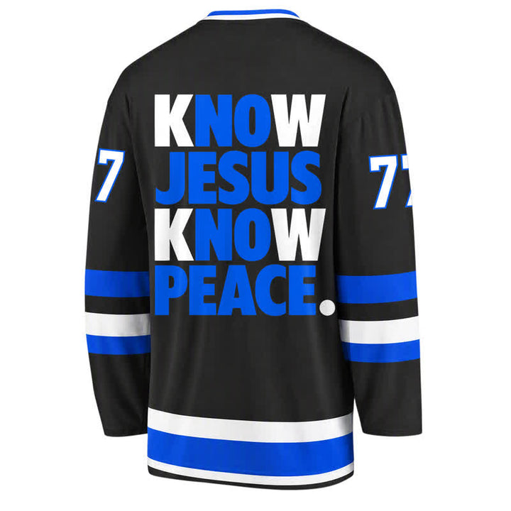 Christianartworkshop Maglia da hockey con la scritta "Conosci Gesù, conosci la pace". - image 2
