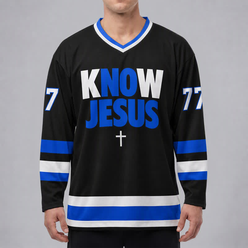 Christianartworkshop Maglia da hockey con la scritta "Conosci Gesù, conosci la pace". - image 3