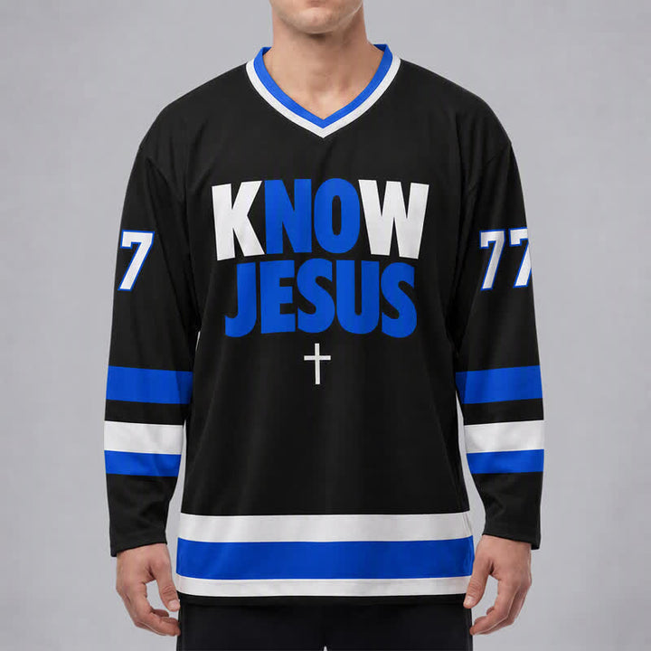 Christianartworkshop Maglia da hockey con la scritta "Conosci Gesù, conosci la pace". - image 3
