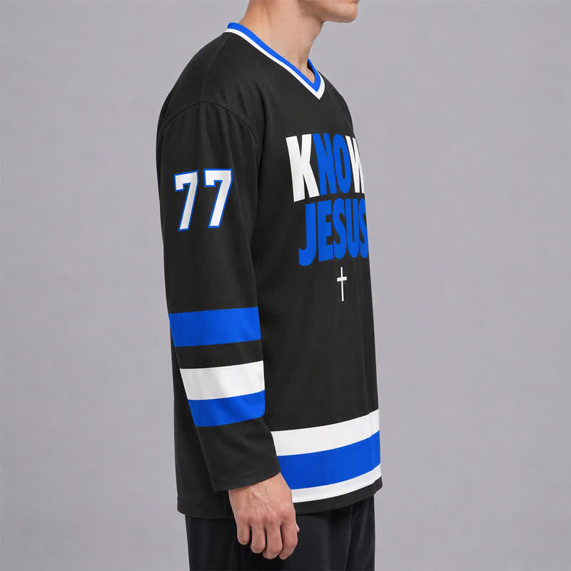 Christianartworkshop Maglia da hockey con la scritta "Conosci Gesù, conosci la pace". - image 6