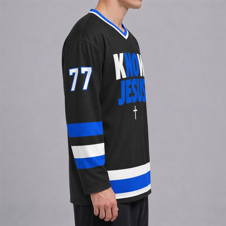 Christianartworkshop Maglia da hockey con la scritta "Conosci Gesù, conosci la pace". - image 6