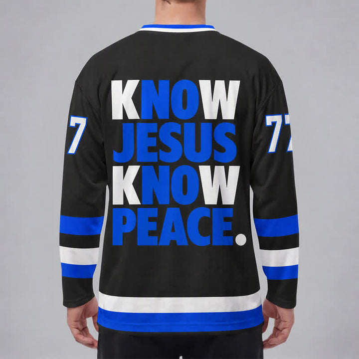 Christianartworkshop Maglia da hockey con la scritta "Conosci Gesù, conosci la pace". - image 4