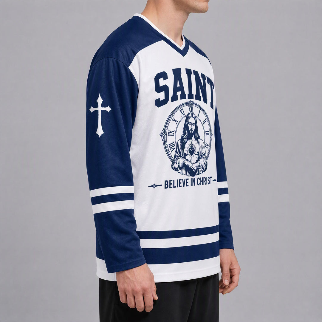 Christianartworkshop Dio ti benedica Credi in Cristo Maglia da hockey - image 5