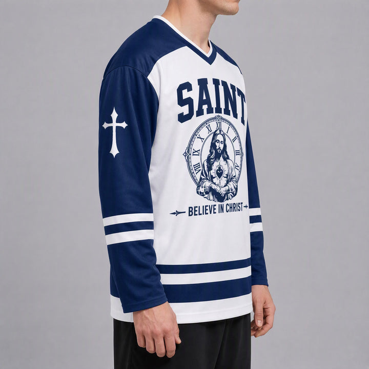 Christianartworkshop Dio ti benedica Credi in Cristo Maglia da hockey - image 5