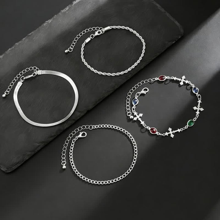 Christianartworkshop Elegante bracciale da polso a croce in lega, versatile e multi-stile: un simbolo di serena devozione. - image 9