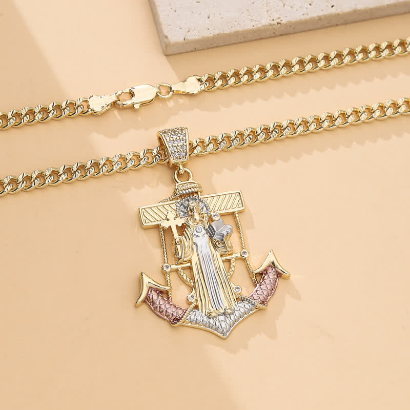 Christianartworkshop Collana iconica con San Giuda e San Cristoforo: emblema di elevante speranza divina. - image 12