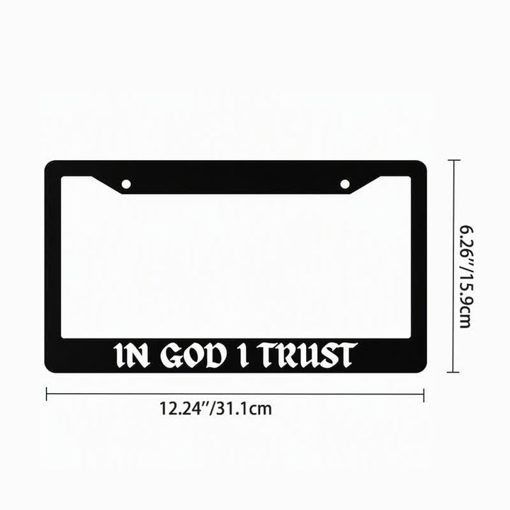 Christianartworkshop Telaio per auto con la scritta "In God I Trust" (In Dio confido): simbolo di serena compagnia celeste. - image 7
