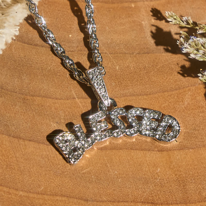 Christianartworkshop Collana con ciondolo "Blessed" in lega scintillante: simbolo di dolce grazia celeste. - Argento - image 6
