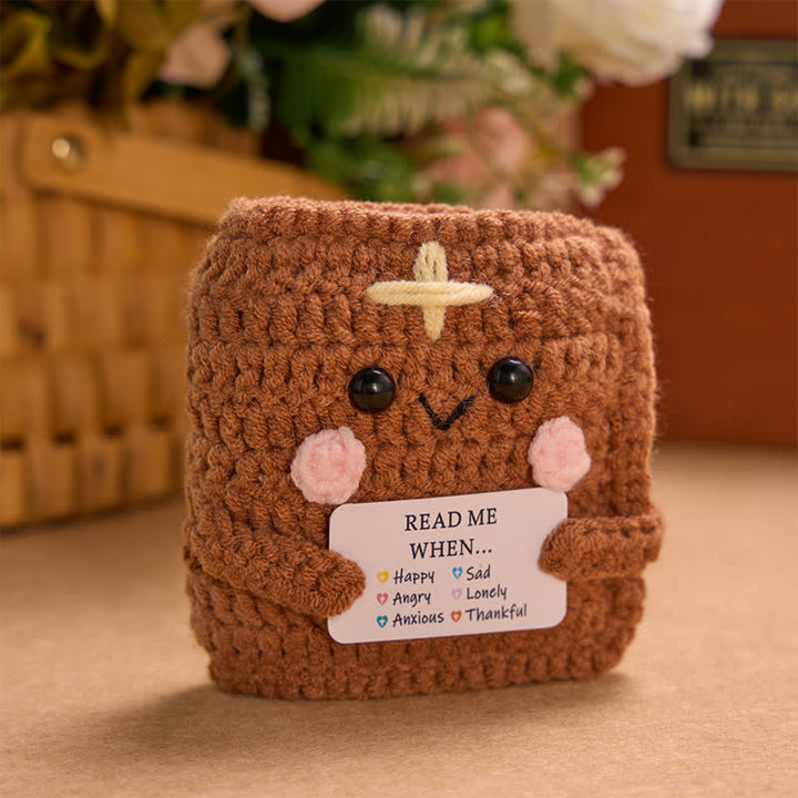 Christianartworkshop Delizioso libro di peluche con croce cucita a mano in filato: portatore di dolce Provvidenza Celeste - Attraverso - image 0