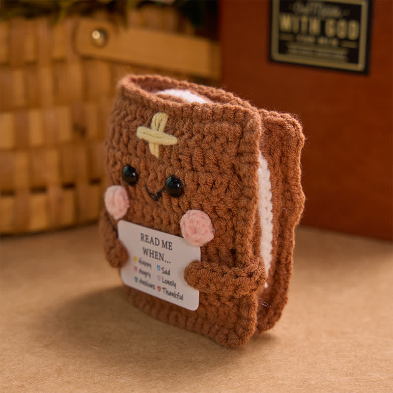 Christianartworkshop Delizioso libro di peluche con croce cucita a mano in filato: portatore di dolce Provvidenza Celeste - image 2