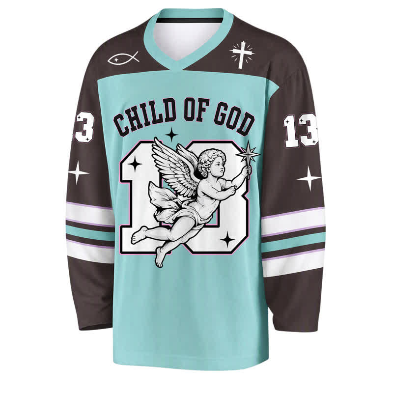 Christianartworkshop Maglia da hockey a maniche lunghe Child Of God Angel 13 - image 1