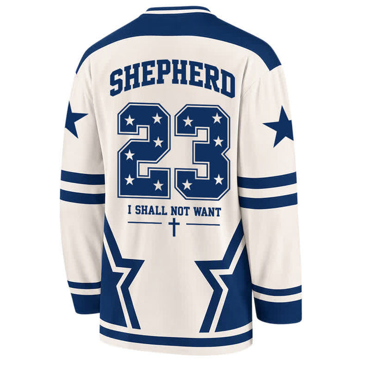 Christianartworkshop Maglia da hockey a maniche lunghe con numero stellare del Salmo 23 - image 2