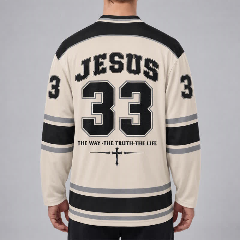 Christianartworkshop Maglia da hockey a maniche lunghe Jesus 33 Crown Of Thorns - image 4