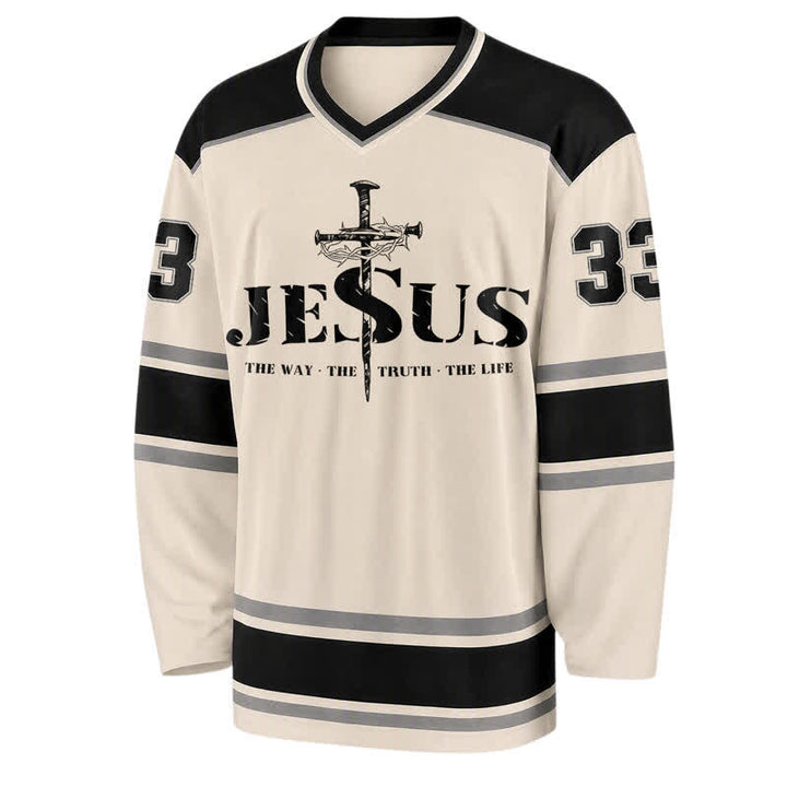 Christianartworkshop Maglia da hockey a maniche lunghe Jesus 33 Crown Of Thorns - image 1