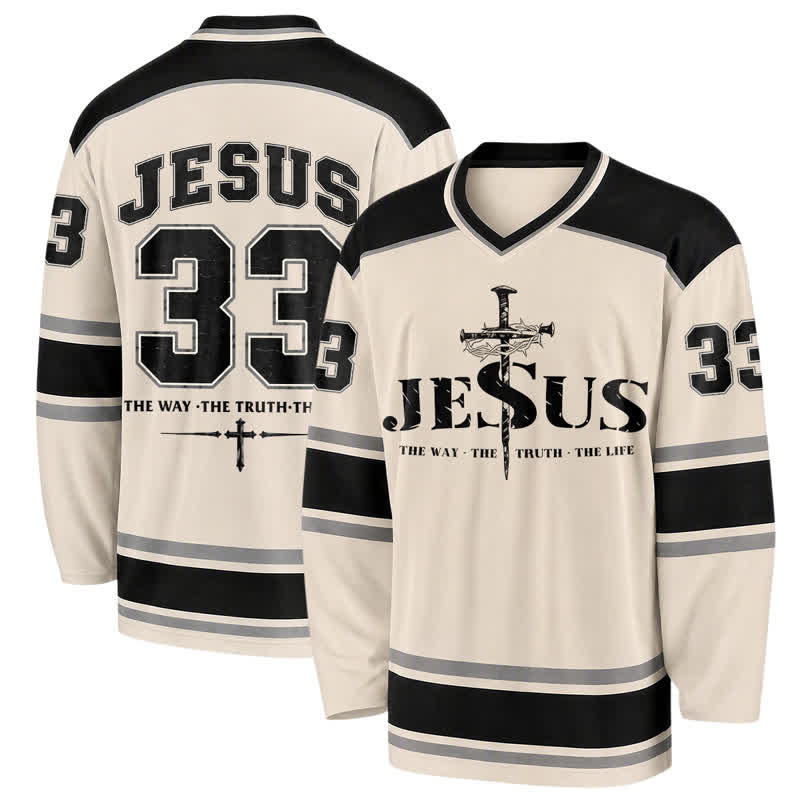 Christianartworkshop Maglia da hockey a maniche lunghe Jesus 33 Crown Of Thorns - 5XL - image 0