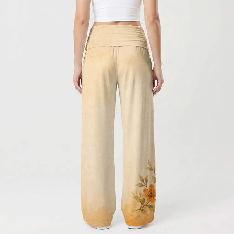 Christianartworkshop Pantaloni da donna a gamba larga con stampa paesaggistica Be The Church - image 2