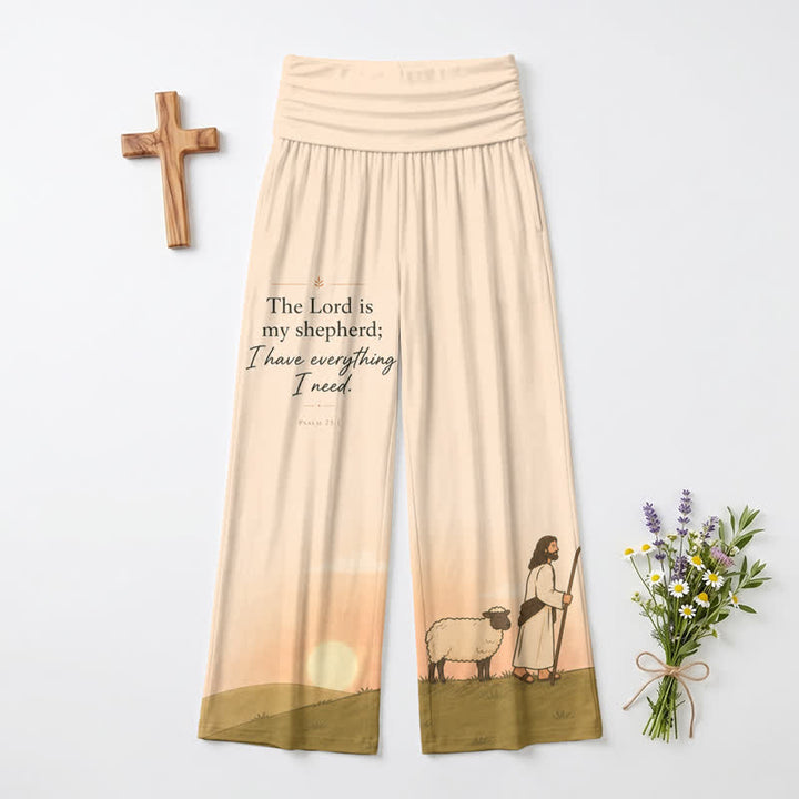 Christianartworkshop Pantaloni a gamba larga da donna "Il Signore è il mio pastore" - US22,UK/AU26,EU54 - image 0