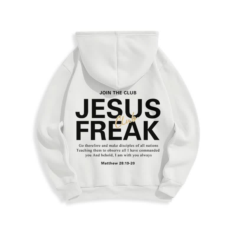 Christianartworkshop Felpa con cappuccio oversize Jesus Freak Saved in pile - image 4