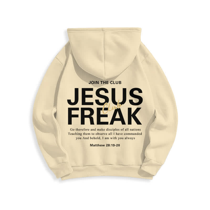 Christianartworkshop Felpa con cappuccio oversize Jesus Freak Saved in pile - image 1