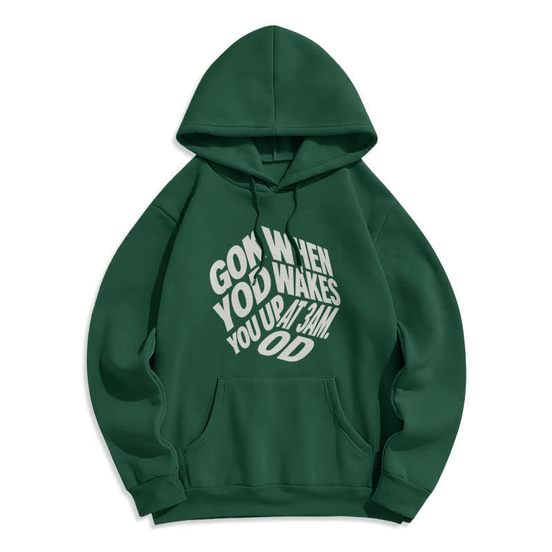 Christianartworkshop Felpa con cappuccio foderata in pile con graffiti "Child Of God" - Verde - 2XL - image 2