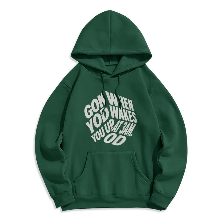 Christianartworkshop Felpa con cappuccio foderata in pile con graffiti "Child Of God" - Verde - 2XL - image 2