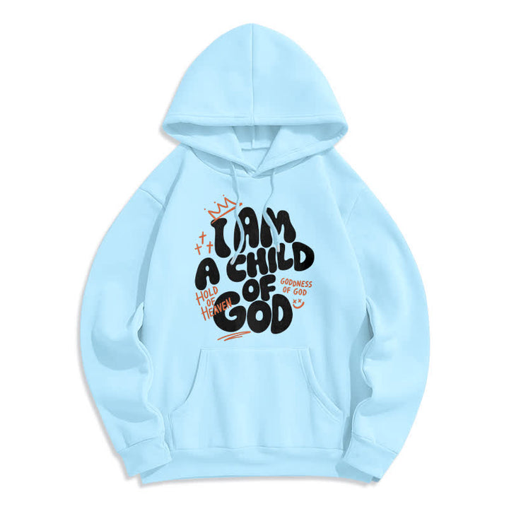 Christianartworkshop Felpa con cappuccio oversize foderata in pile con graffiti "Child Of God" - Blu - 2XL - image 4