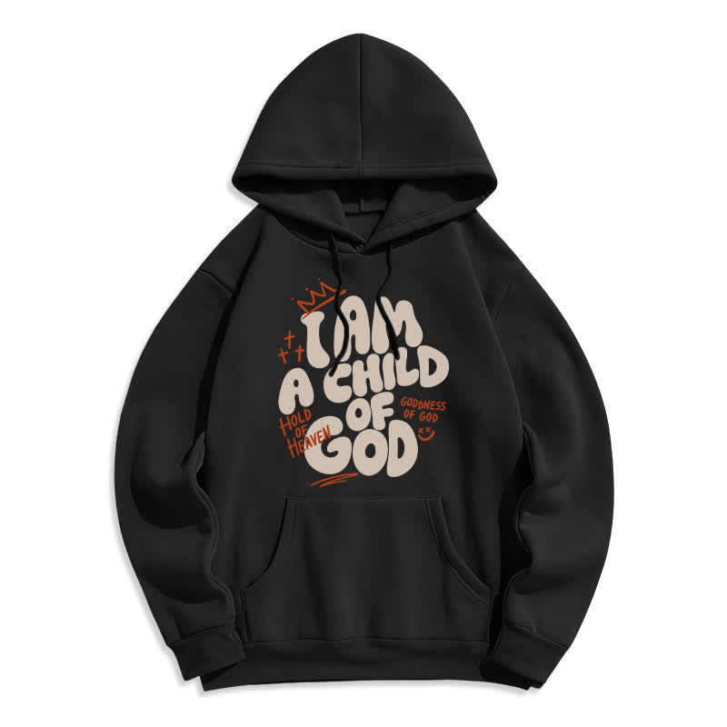 Christianartworkshop Felpa con cappuccio oversize foderata in pile con graffiti "Child Of God" - Nero - 2XL - image 5