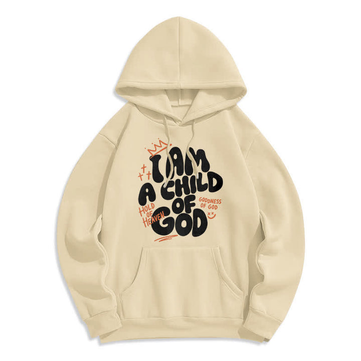 Christianartworkshop Felpa con cappuccio oversize foderata in pile con graffiti "Child Of God" - Beige - 2XL - image 3