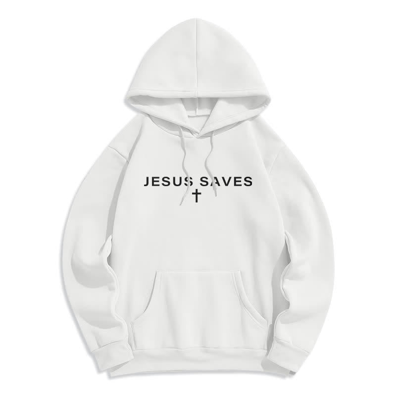 Christianartworkshop Felpa con cappuccio foderata in pile stile streetwear Jesus Is King - image 5