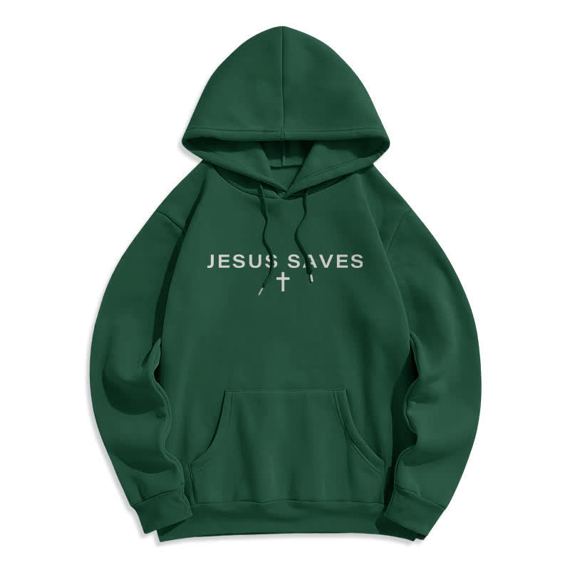 Christianartworkshop Felpa con cappuccio foderata in pile stile streetwear Jesus Is King - image 14