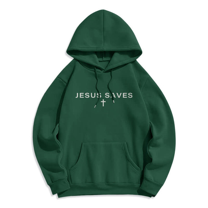 Christianartworkshop Felpa con cappuccio foderata in pile stile streetwear Jesus Is King - image 14