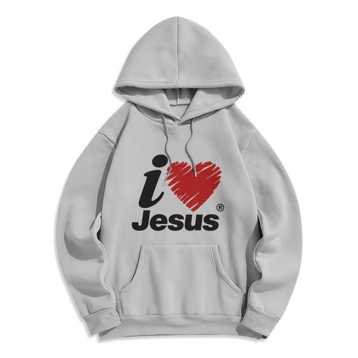 Christianartworkshop Felpa con cappuccio foderata in pile con stampa "Jesus Heart Graffiti". - Grigio - 2XL - image 2