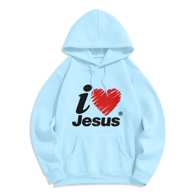 Christianartworkshop Felpa con cappuccio foderata in pile con stampa "Jesus Heart Graffiti". - Blu - 2XL - image 5