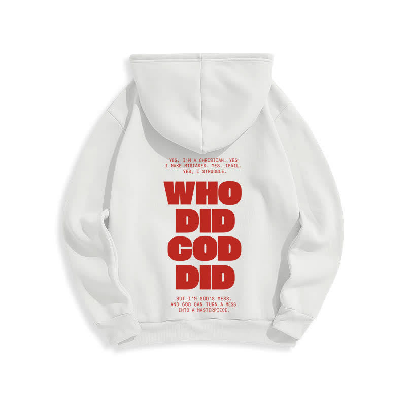 Christianartworkshop Dio è in te Felpa con cappuccio rossa stile streetwear - image 4