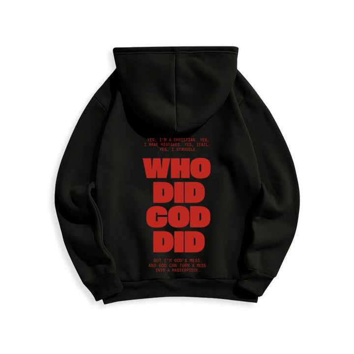 Christianartworkshop Dio è in te Felpa con cappuccio rossa stile streetwear - image 7