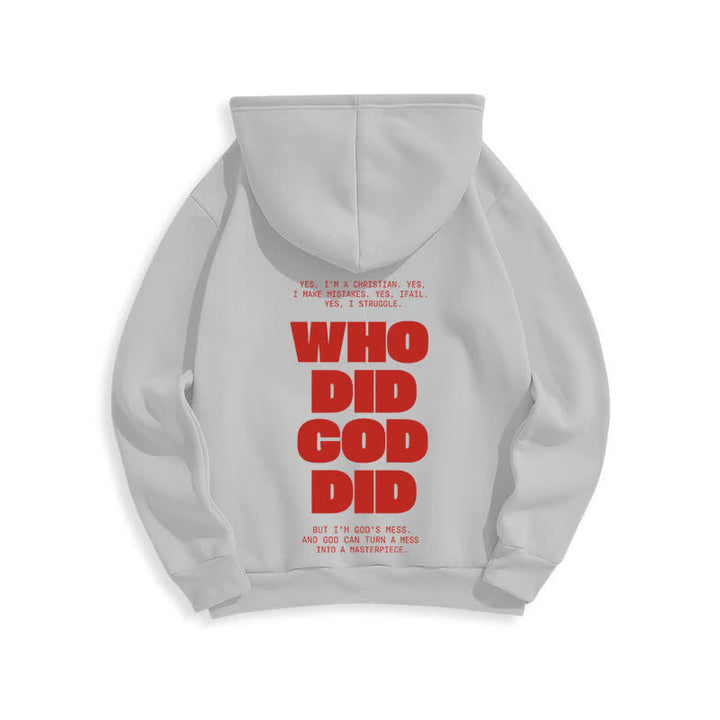 Christianartworkshop Dio è in te Felpa con cappuccio rossa stile streetwear - image 13