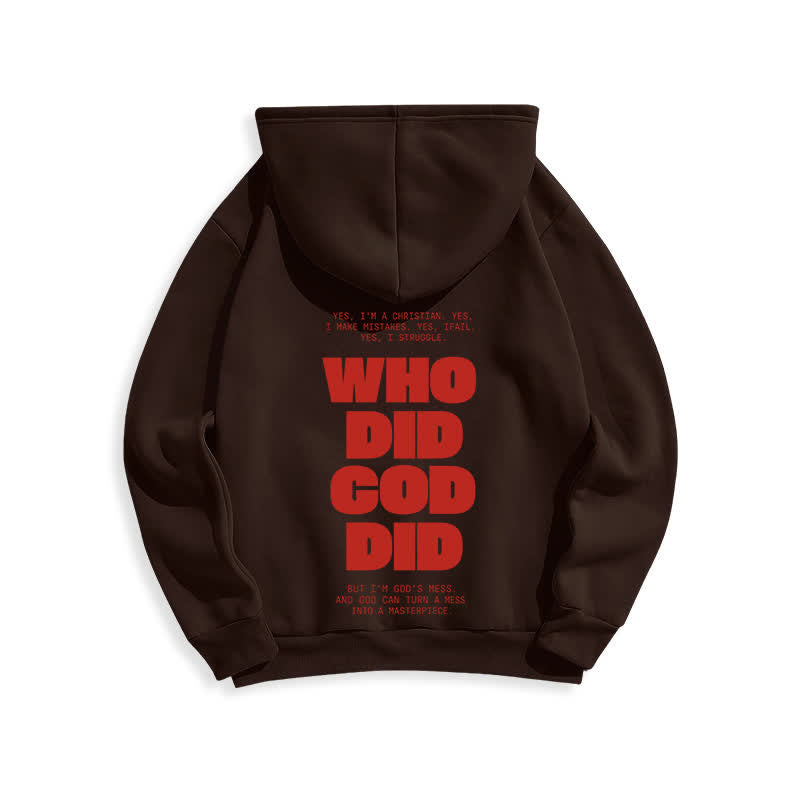 Christianartworkshop Dio è in te Felpa con cappuccio rossa stile streetwear - image 10