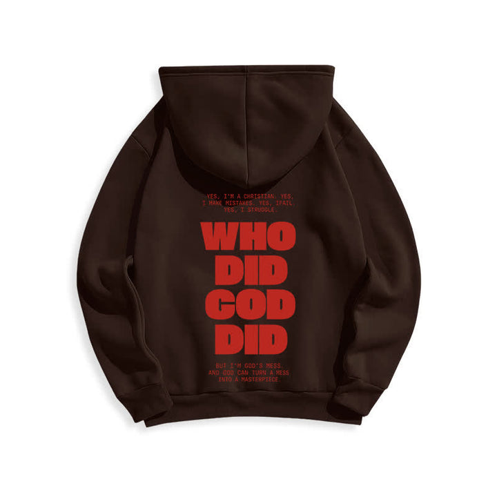 Christianartworkshop Dio è in te Felpa con cappuccio rossa stile streetwear - image 10