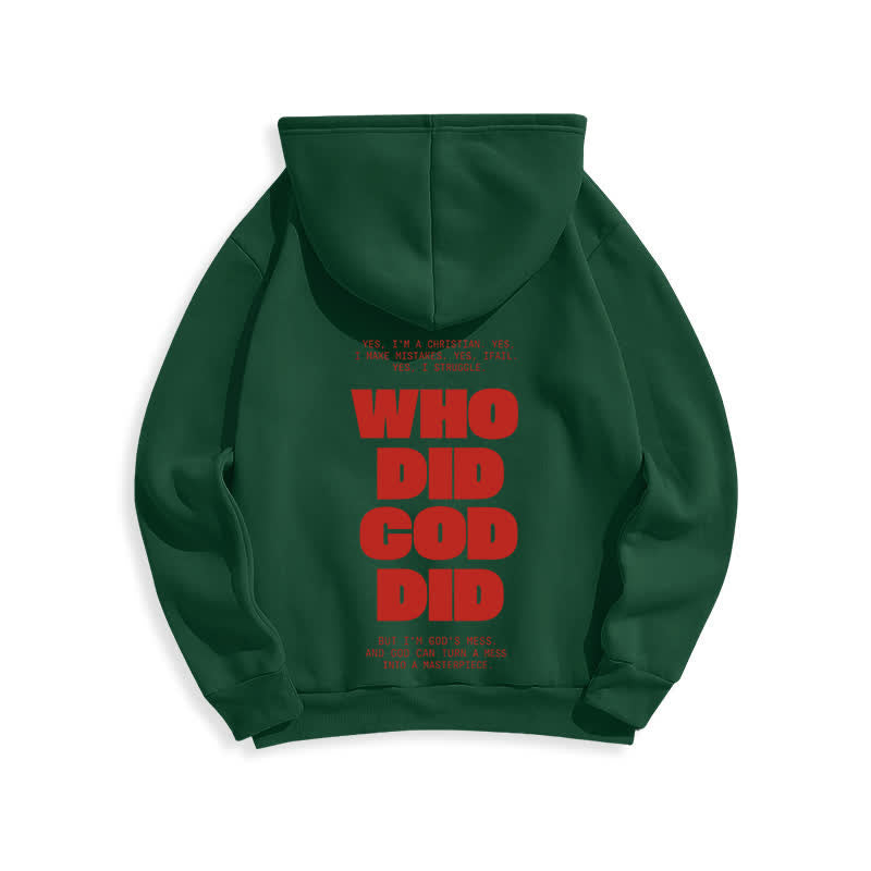 Christianartworkshop Dio è in te Felpa con cappuccio rossa stile streetwear - image 22