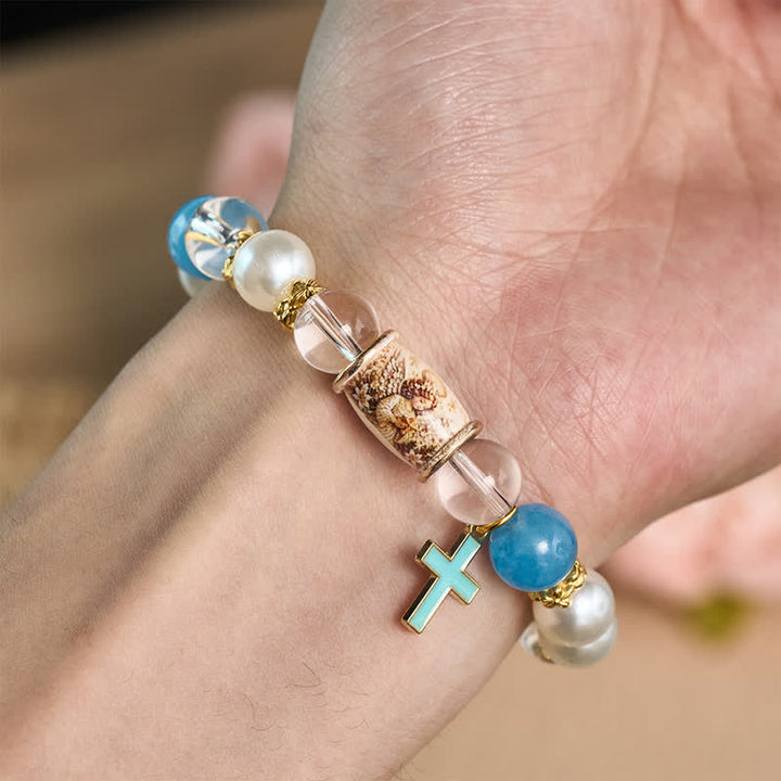Christianartworkshop Bracciale con ciondolo a forma di icona sacra stampata in lega: portatore di sacra serenità e serenità. - image 17