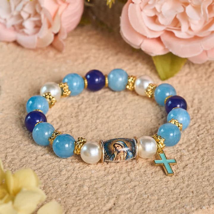 Christianartworkshop Bracciale con ciondolo a forma di icona sacra stampata in lega: portatore di sacra serenità e serenità. - Nostra Signora - image 6