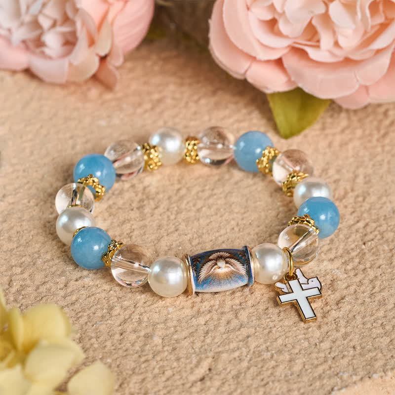 Christianartworkshop Bracciale con ciondolo a forma di icona sacra stampata in lega: portatore di sacra serenità e serenità. - Spirito Santo - image 11