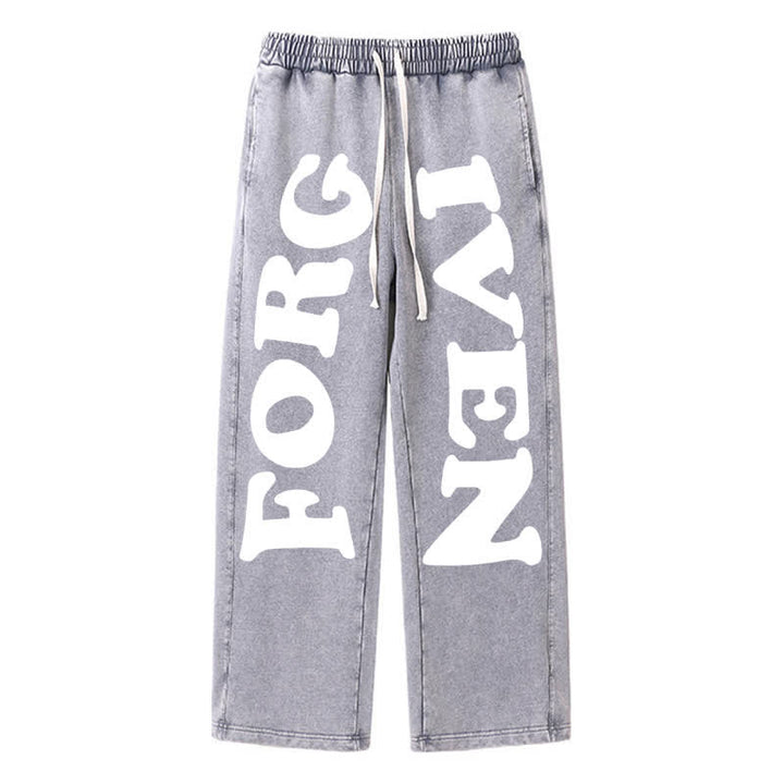 Christianartworkshop Pantaloni della tuta a gamba larga Forgiven Statement - Grigio - 2XL - image 0