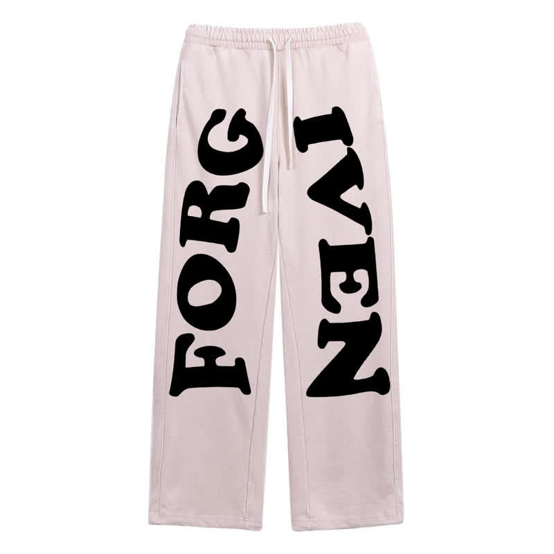 Christianartworkshop Pantaloni della tuta a gamba larga Forgiven Statement - Beige - 2XL - image 24