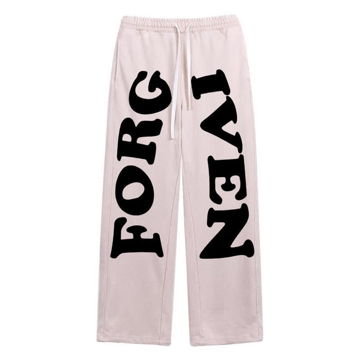 Christianartworkshop Pantaloni della tuta a gamba larga Forgiven Statement - Beige - 2XL - image 24