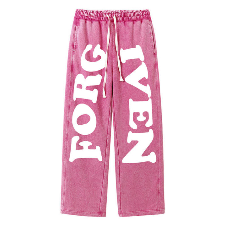 Christianartworkshop Pantaloni della tuta a gamba larga Forgiven Statement - Rosa - 2XL - image 40