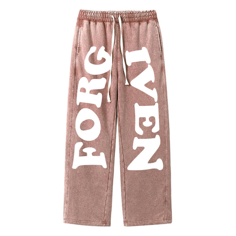 Christianartworkshop Pantaloni della tuta a gamba larga Forgiven Statement - Marrone - 2XL - image 32