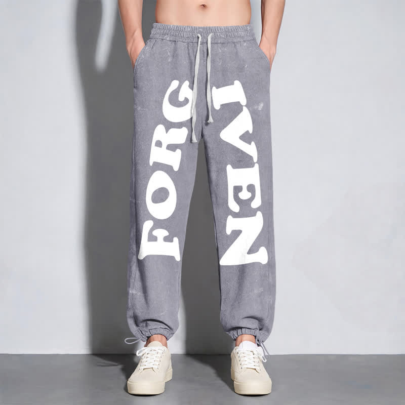 Christianartworkshop Pantaloni della tuta a gamba larga Forgiven Statement - image 6