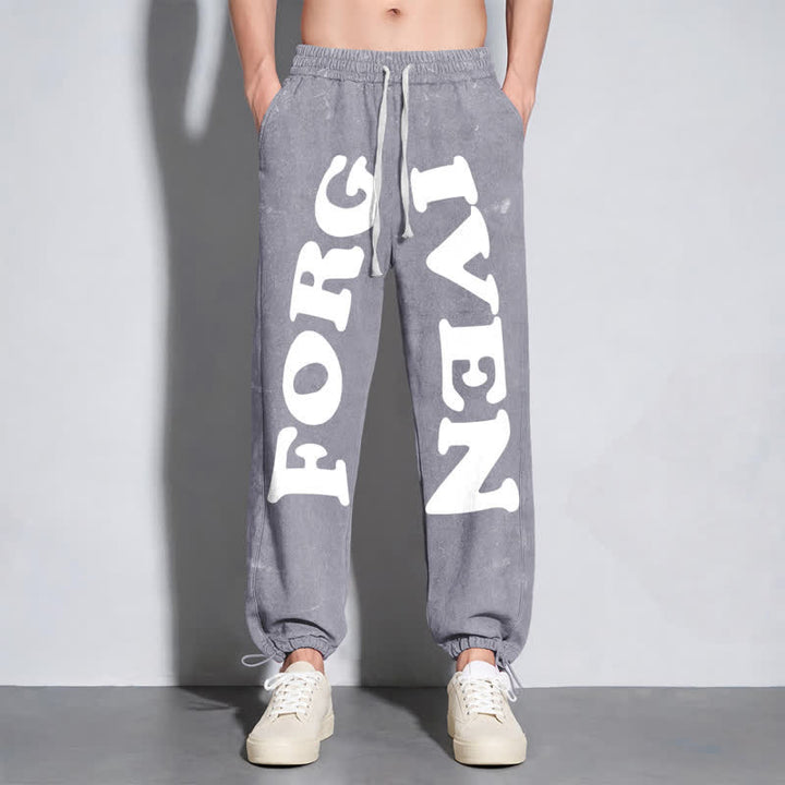 Christianartworkshop Pantaloni della tuta a gamba larga Forgiven Statement - image 6